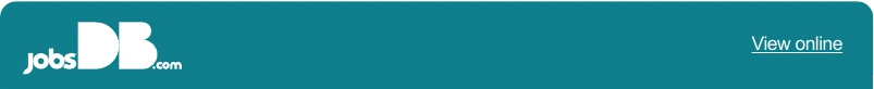 Original employer email header in teal with white jobsDB wordmark
