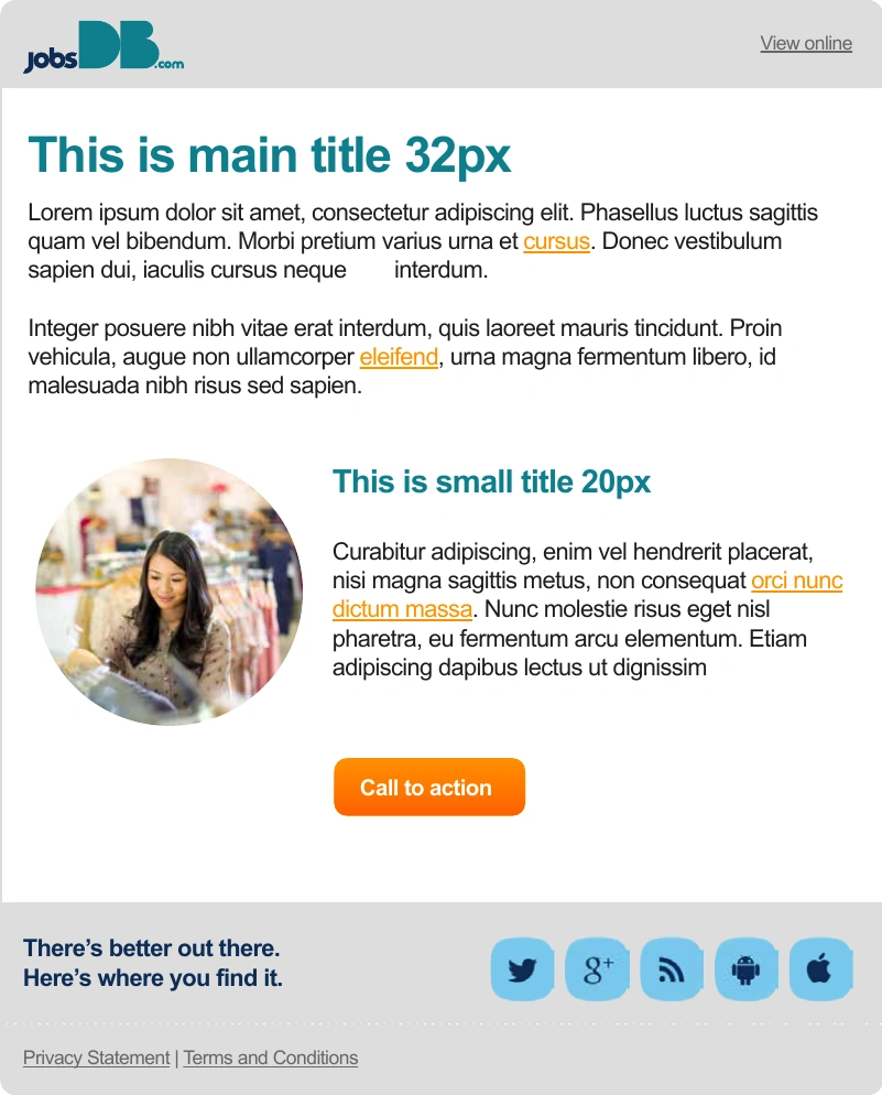 jobsDB email framework: SEEK Asia / Email layouts