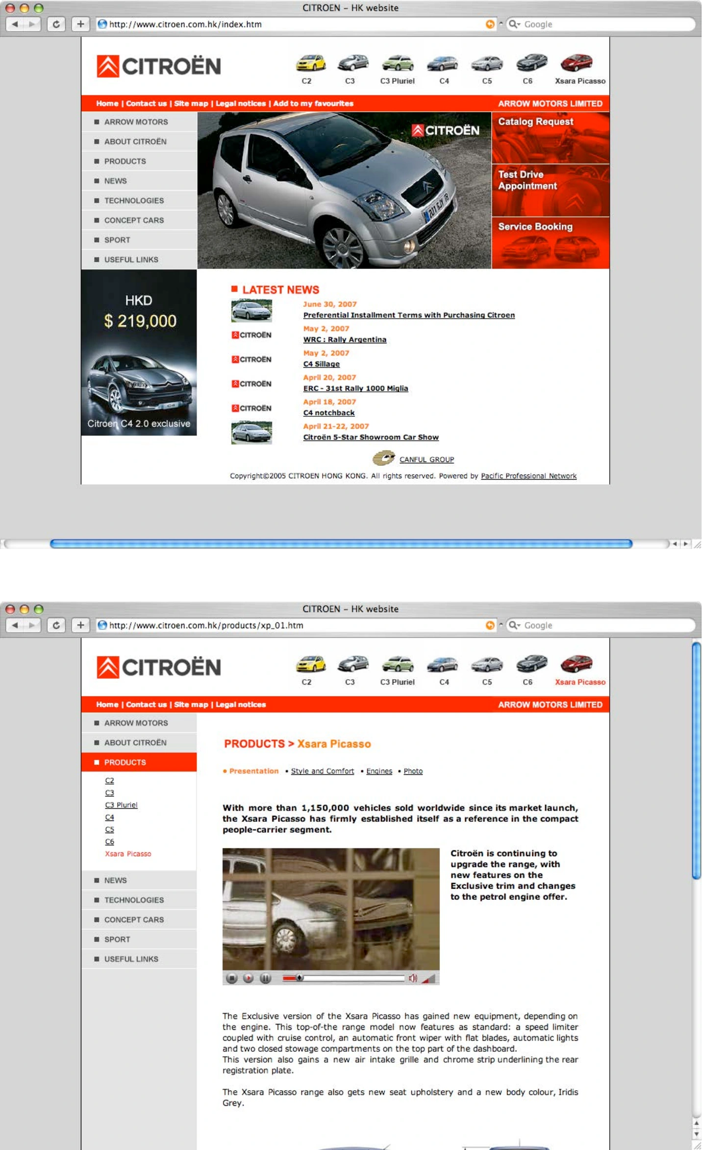 Citroën: Automotive website
