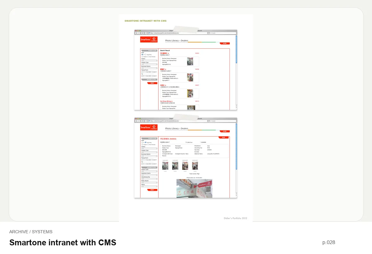 Smartone intranet with CMS