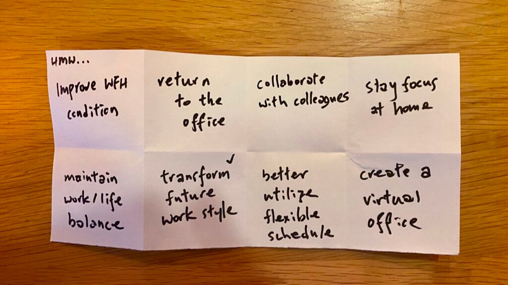 Third round: Write 8 HMW statements around the problem space